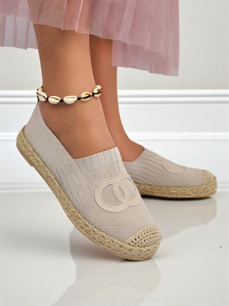 Aurelia Espadryle Royalfashion Бежевые – Плоские женские туфли без застежек