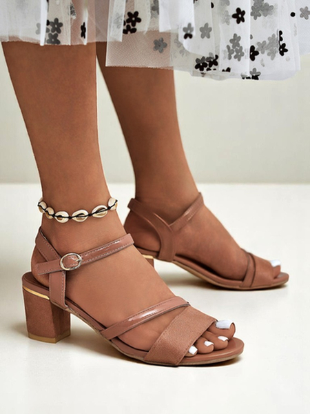 Royalfashion Лакированные женские сандалии на низком каблуке Grace Gloss