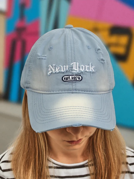 Royalfashion Кепка з козирком New York 1976 з потертостями