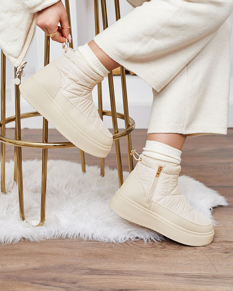 Royalfashion Женские сапоги-скороходы кремового цвета Armeda