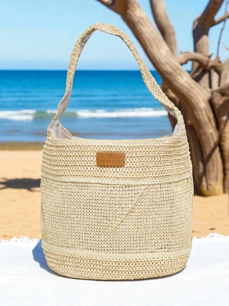 Royalfashion Большая соломенная сумка для женщин Marella Natura