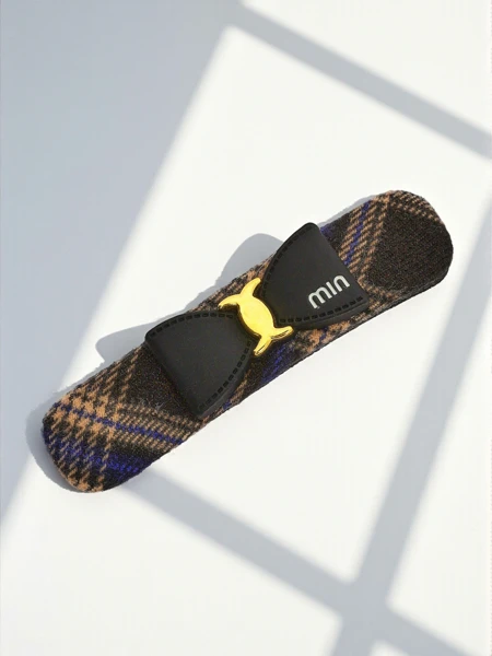 Royalfashion Шпилька для волосся в клітинку з бантиком