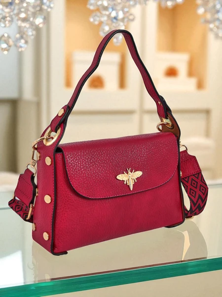 Жіноча сумка фуксія Minerva екошкіра на плече та кросбоді