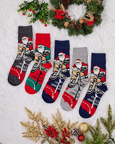 Royalfashion Довгі чоловічі різдвяні шкарпетки 5 упаковок