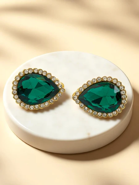 Royalfashion Женские клипсы с кристаллами и цирконием