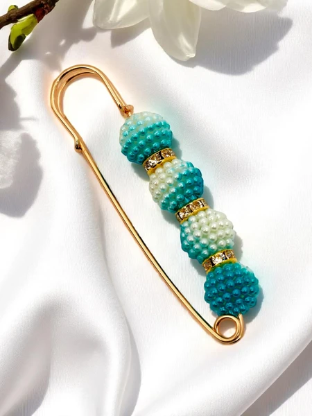 Декоративная женская брошь с жемчугом Four Pearls