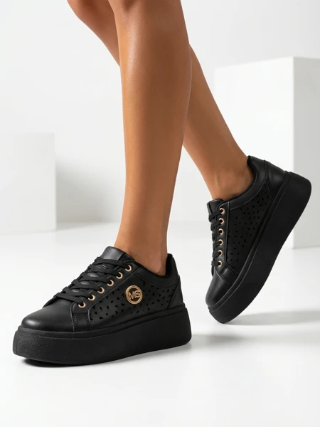 Aurelia Nero - Чорна платформа Royalfashion з екошкіри, модель LH201-8