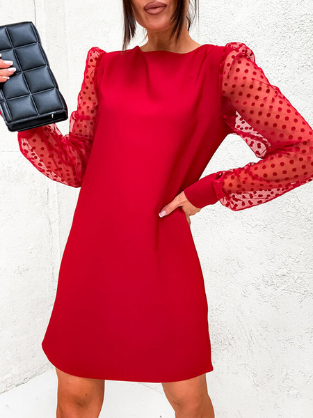 Royalfashion Класична жіноча сукня до коліна червоного кольору