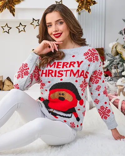 Royalfashion Жіночий різдвяний светр із Санта Клаусом