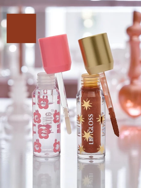 Блиск з блискітками та прозорий блиск 2в1 Soft Blush