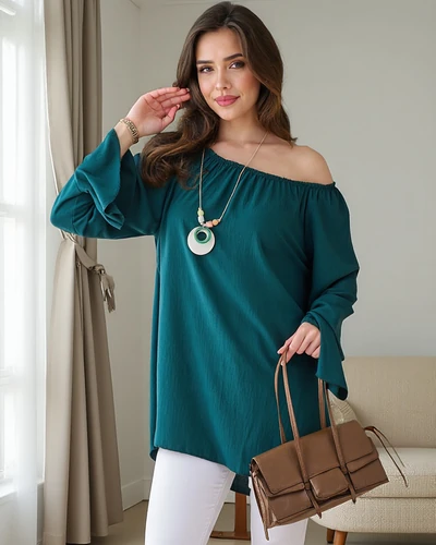 Блузка Royalfashion для жінок у стилі іспанки з рюшами