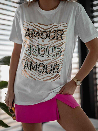 Royalfashion Жіноча блузка з декоративним принтом