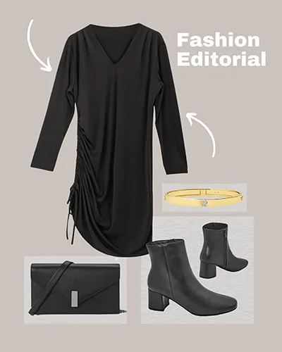 Женское длинное платье Royalfashion с драпировкой из ткани