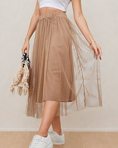 Royalfashion Женская двухслойная юбка-миди