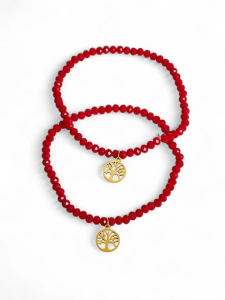 Royalfashion Два женских браслета с подвеской в виде дерева