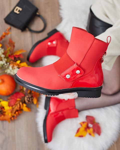 Royalfashion Красные матовые женские сапоги Setipfa