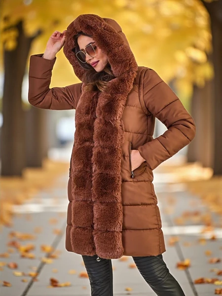 Женская куртка Royalfashion с отстёгивающимися рукавами