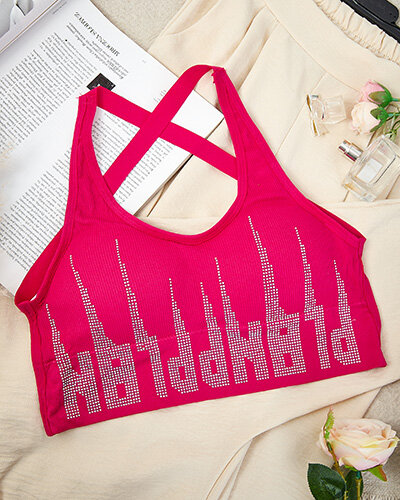 Жіночий спортивний бюстгальтер Royalfashion з цирконами