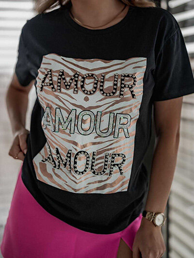 Royalfashion Женская блузка с декоративным принтом