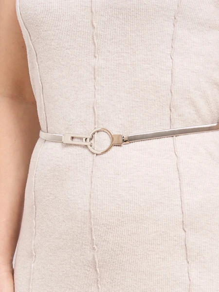 Срібний Металевий Жіночий Пасок Livia Eleganza Italiano 64-100 cm