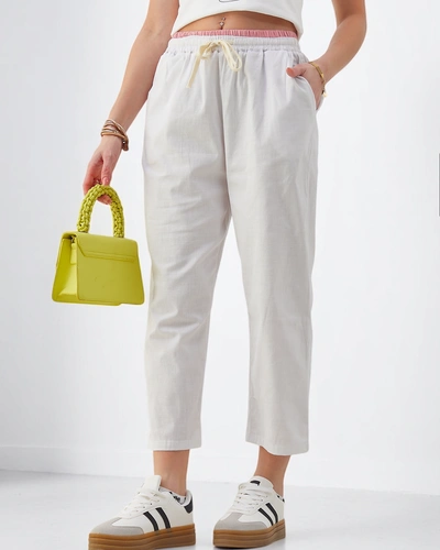 Royalfashion бавовняні широкі жіночі штани з поясом