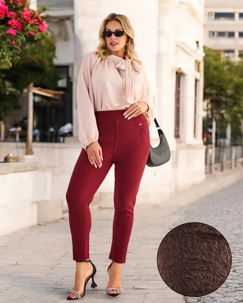 Royalfashion Женские утепленные брюки-треггинсы PLUS SIZE