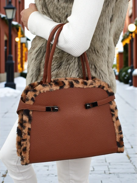 Маленькая женская сумочка из экокожи с леопардовым принтом Panthory