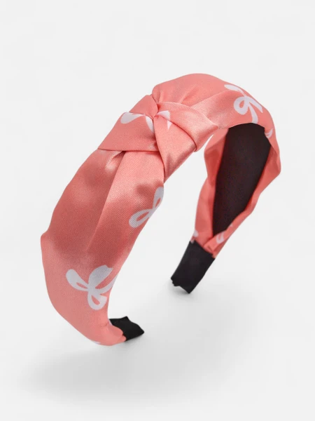 Royalfashion Пов'язка для волосся атласна з плетінням з принтом