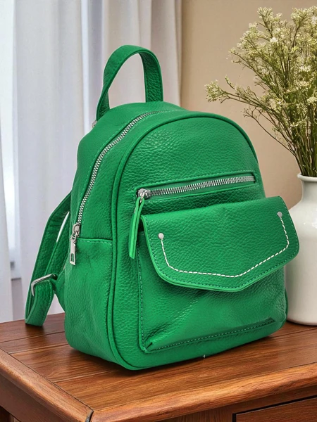 Жіночий рюкзак Elettra Verde Królewska Moda екошкіра 25x25x10 см