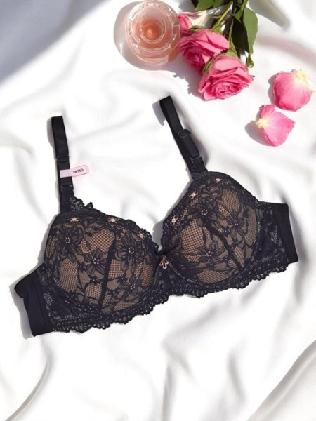 Royalfashion Женский бюстгальтер с поролоновыми чашечками и кружевом Delicate Grace