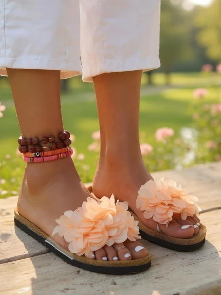 Royalfashion Жіночі шльопанці з квіточками Flora Soft