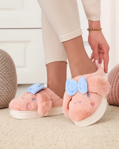 Royalfashion жіночі тапочки з хутра з бантом Savos