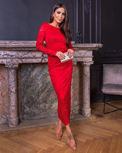 Жіноча мереживна середньовічна сукня Royalfashion