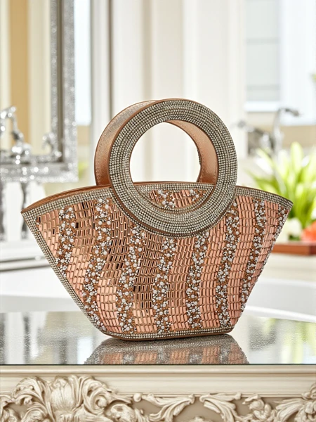 Маленька жіноча сумочка з цирконами Sparkle Queen