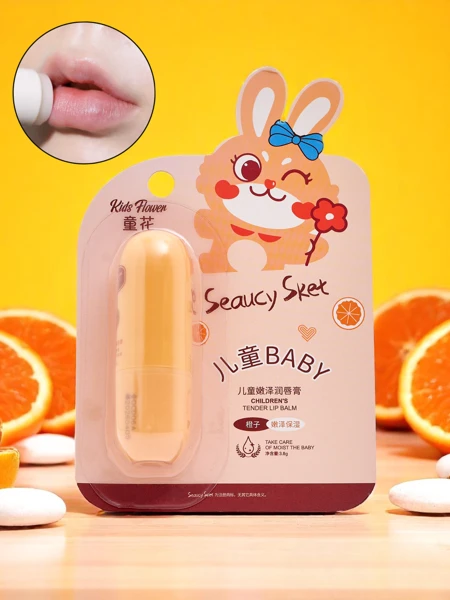 Дитячий бальзам для губ – зволожує та відновлює – апельсин