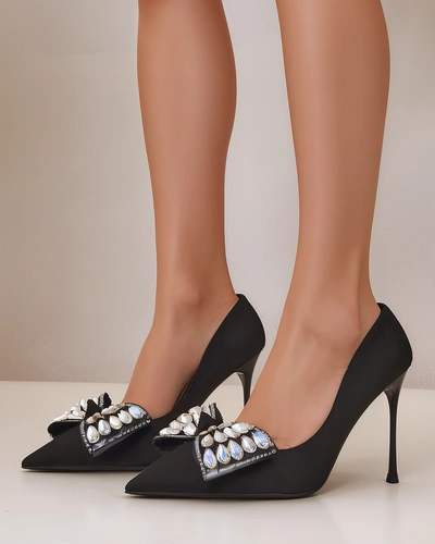 Royalfashion Жіночі туфлі на високих підборах з бантом Cocarte