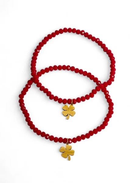 Royalfashion Два женских браслета с подвеской в виде клевера