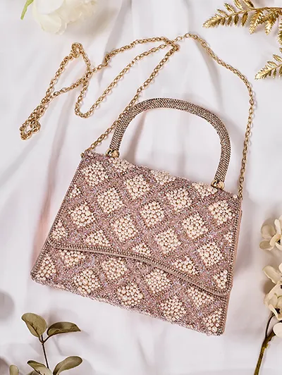Royalfashion Невелика жіноча сумочка з цирконіями та перлинами