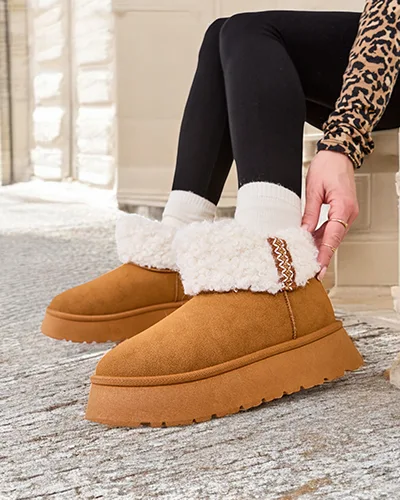 Жіночі сніжні черевики Royalfashion з хутром Роввой