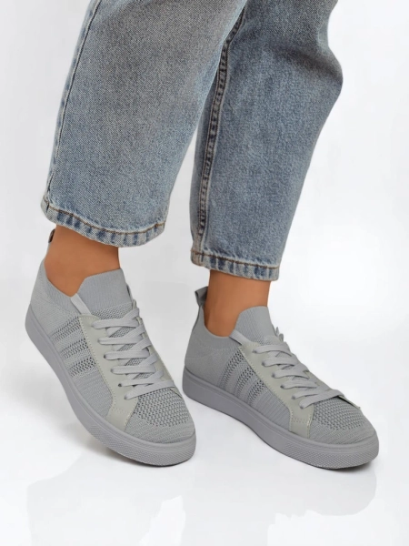 Androsia Gray Sneakers – Стильне спортивне взуття на плоскій підошві для літа та весни