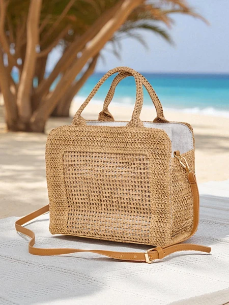 Royalfashion Большая женская соломенная сумка Ariadne Raffia