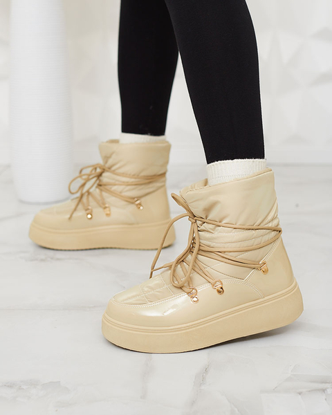 Royalfashion Женские сапоги-скороходы светло-коричневого цвета Dabenda