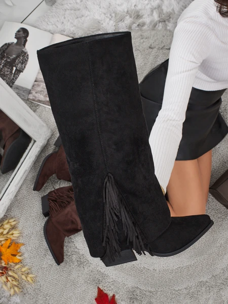 Damskie kozaki eko zamszowe z cholewką Tauren