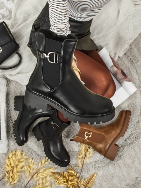 Высокие женские ботильоны из экокожи Ovella