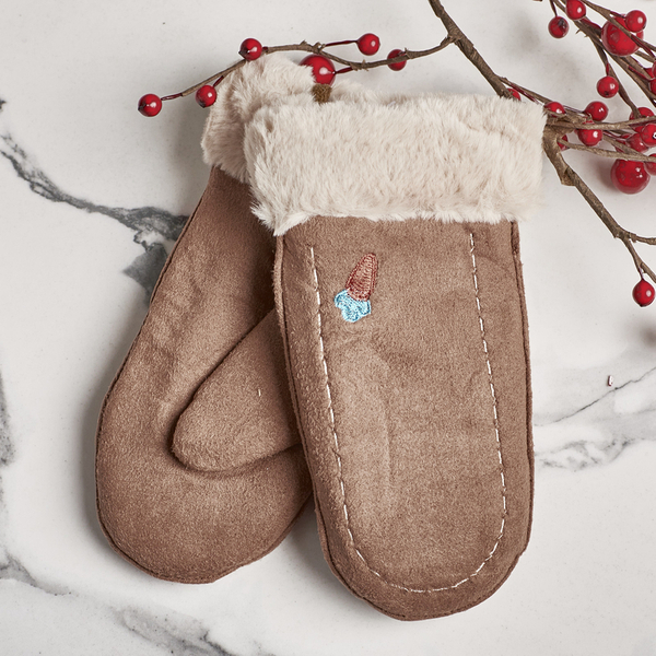 Коричневые детские варежки