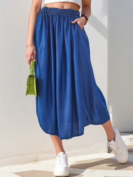 Royalfashion Женская миди-юбка в деним-стиле