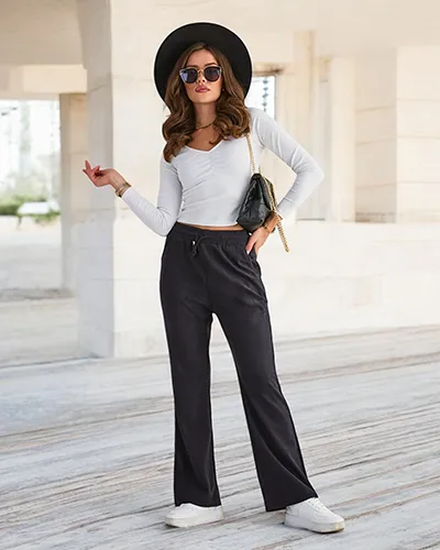 Жіночі вельветові штани Royalfashion темно-сині