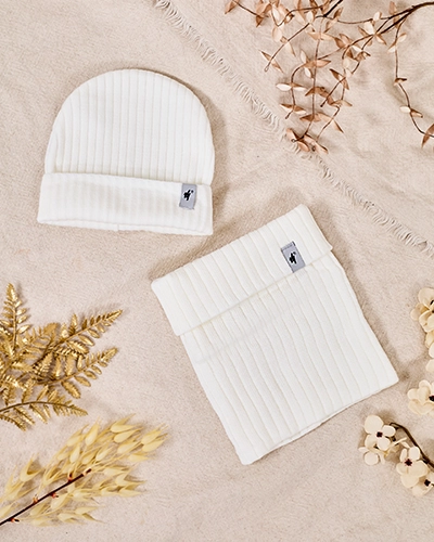 Зимовий універсальний набір Royalfashion - шапка біні з горловиною.