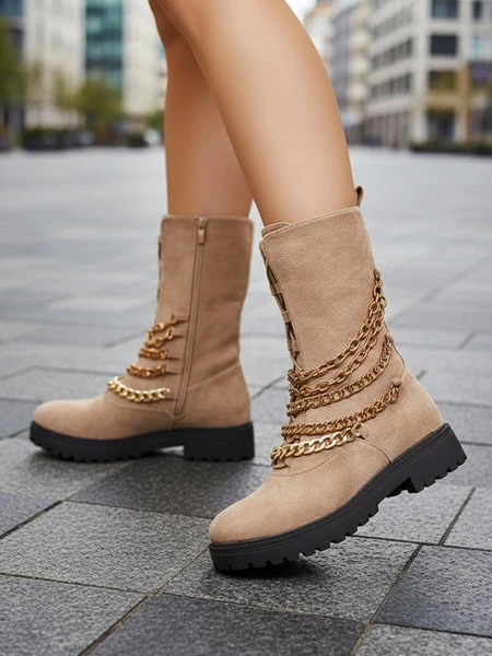 Royalfashion Женские ботинки-багги светло-коричневого цвета Goserre