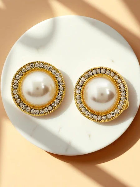 Royalfashion Женские серьги-клипсы с жемчугом Aurelia Perla